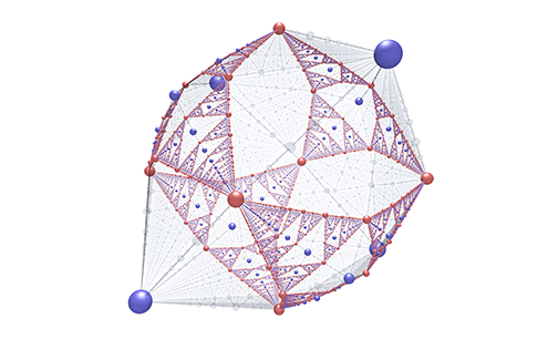 Figure 3: Thurston’s convex model of PML for the Möbius strip with two holes.