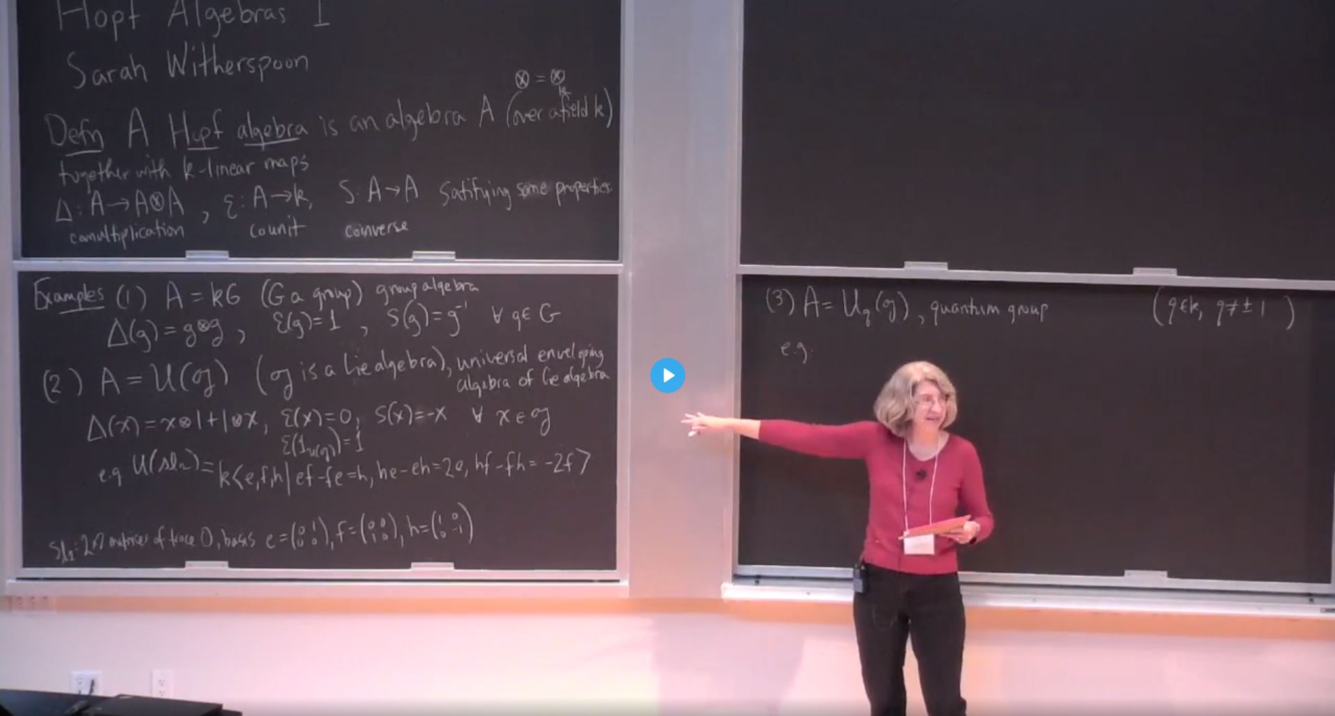 Introductory Workshop: Quantum Symmetries - Hopf Algebras I Thumbnail