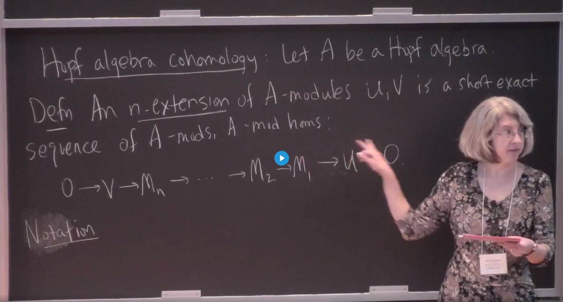 Introductory Workshop: Quantum Symmetries - Hopf Algebras II Thumbnail