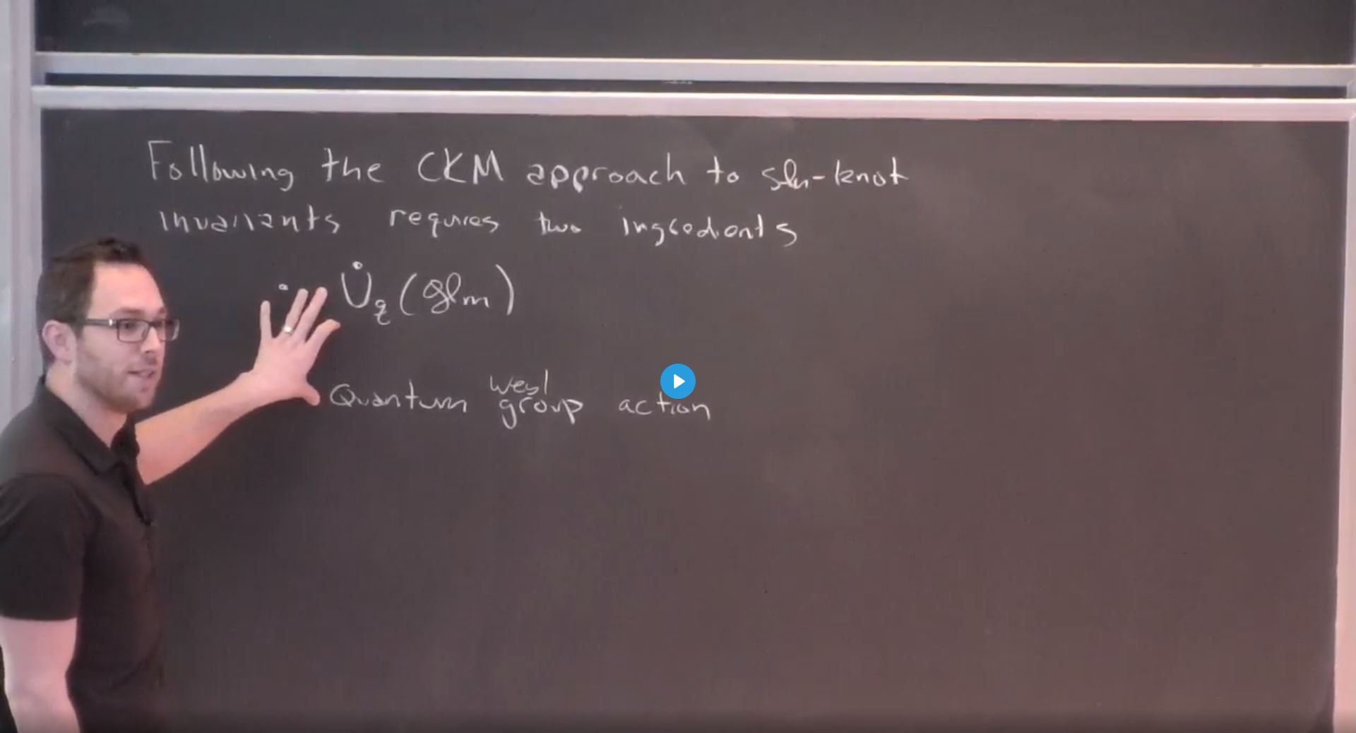 Introductory Workshop: Higher Categories And Categorification - An introduction to categorification of quantum groups and link invariants - III Thumbnail