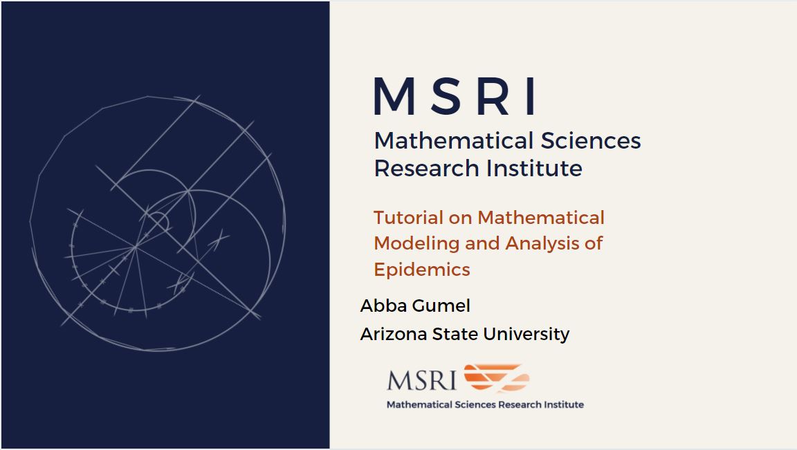 [Moved Online] Mathematical Models For Prediction And Control Of Epidemics - Tutorial on Mathematical Modeling and Analysis of Epidemics Thumbnail