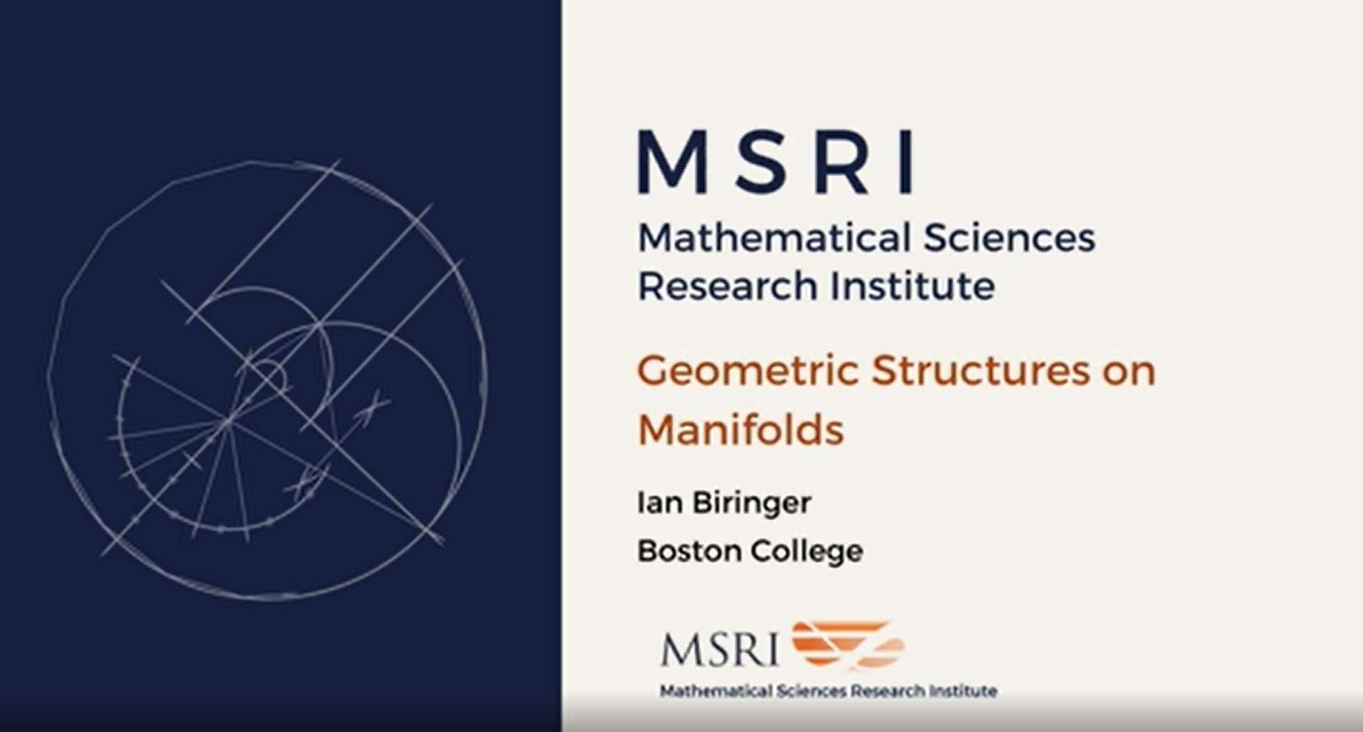 [Moved Online] Random And Arithmetic Structures In Topology: Introductory Workshop - Geometric structures on manifolds Thumbnail