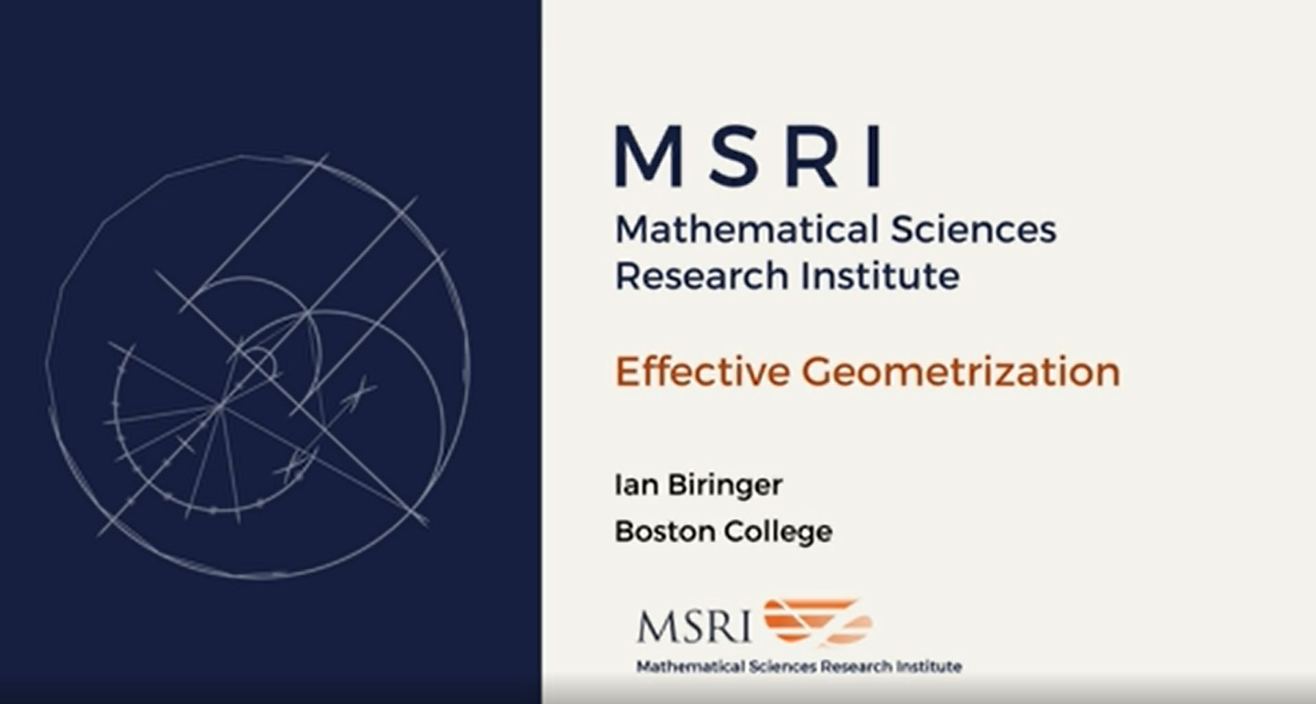 [Moved Online] Random And Arithmetic Structures In Topology: Introductory Workshop - Effective geometrization Thumbnail