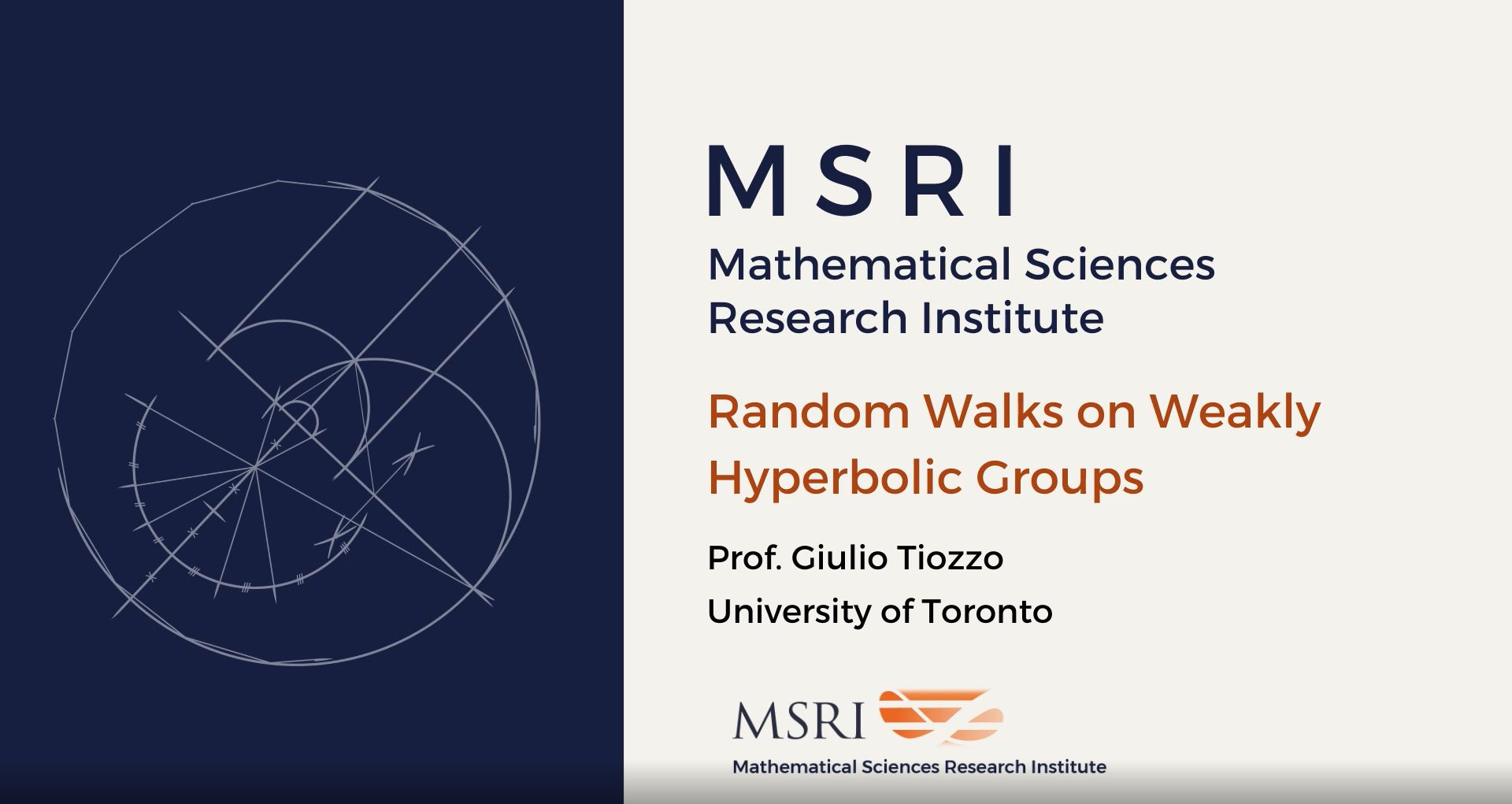 [Moved Online] Random And Arithmetic Structures In Topology: Introductory Workshop - Random walks on weakly hyperbolic groups Thumbnail