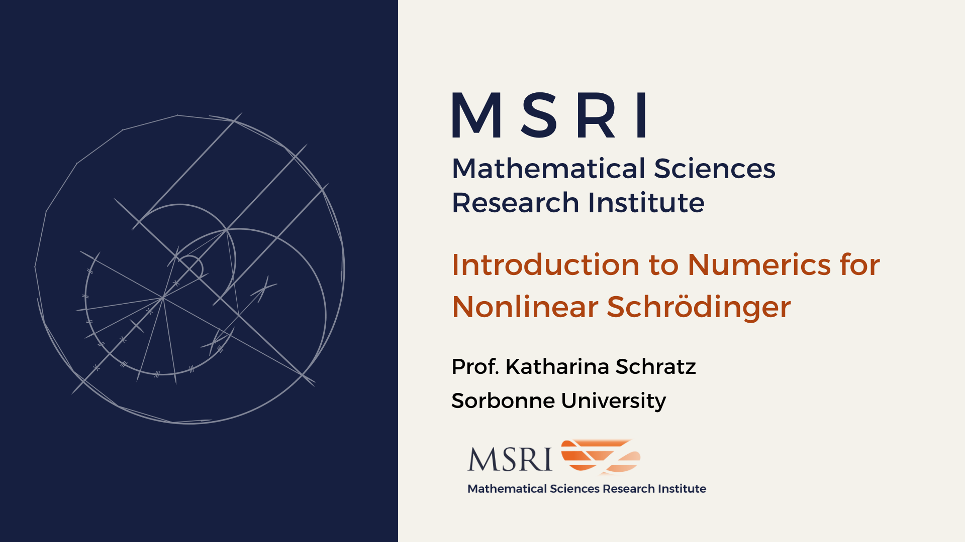 [Moved Online] Introductory Workshop: Mathematical Problems In Fluid Dynamics - Introduction to Numerics for Nonlinear Schrödinger Thumbnail