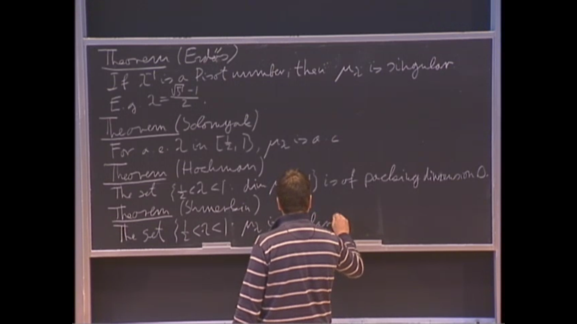 Bernoulli convolutions for algebraic parameters Thumbnail