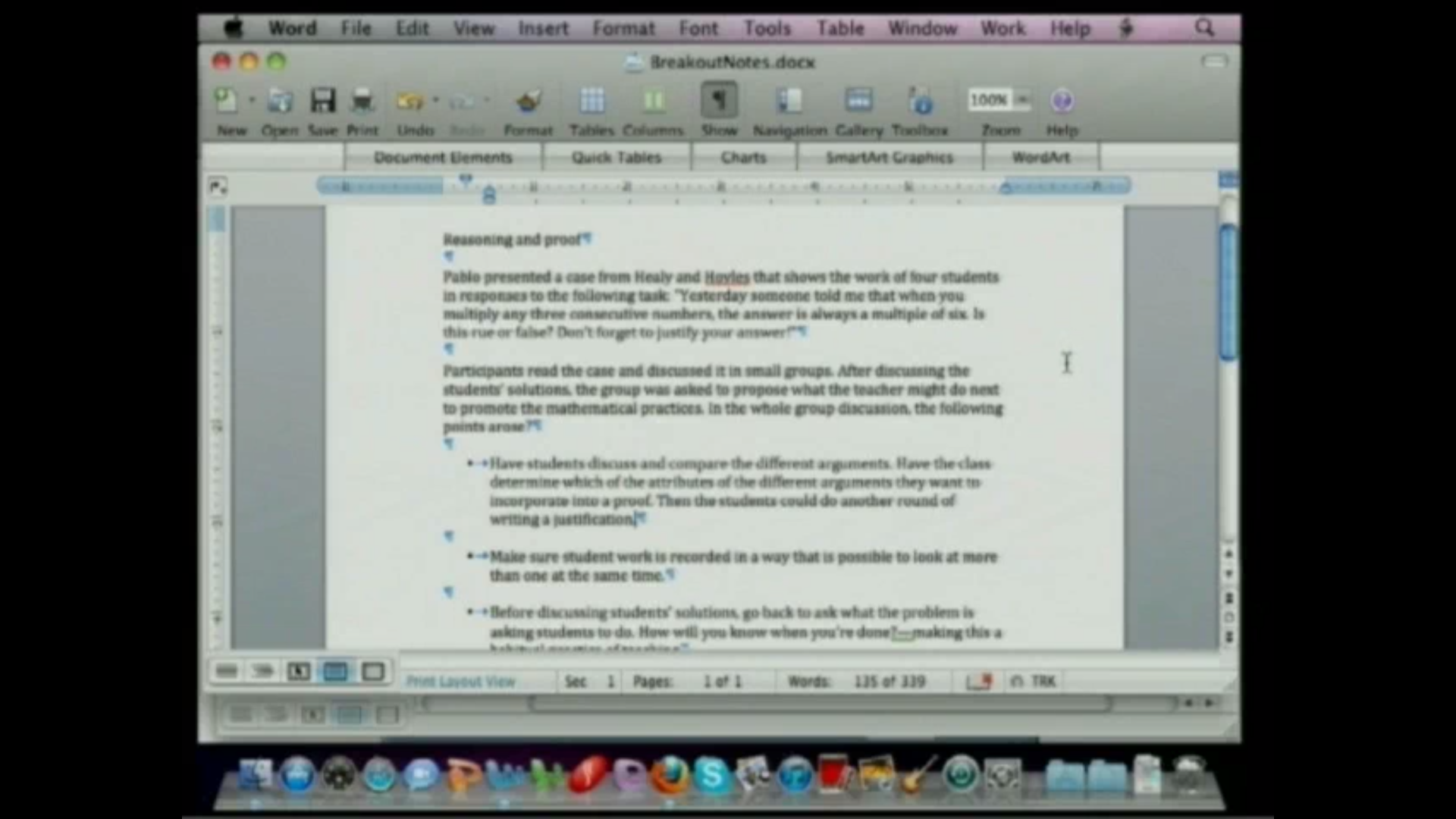 Critical Issues In Mathematics Education 2012: Teacher Education In View Of The Common Core, lecture 4, continued - Reports from Breakout Sessions Thumbnail