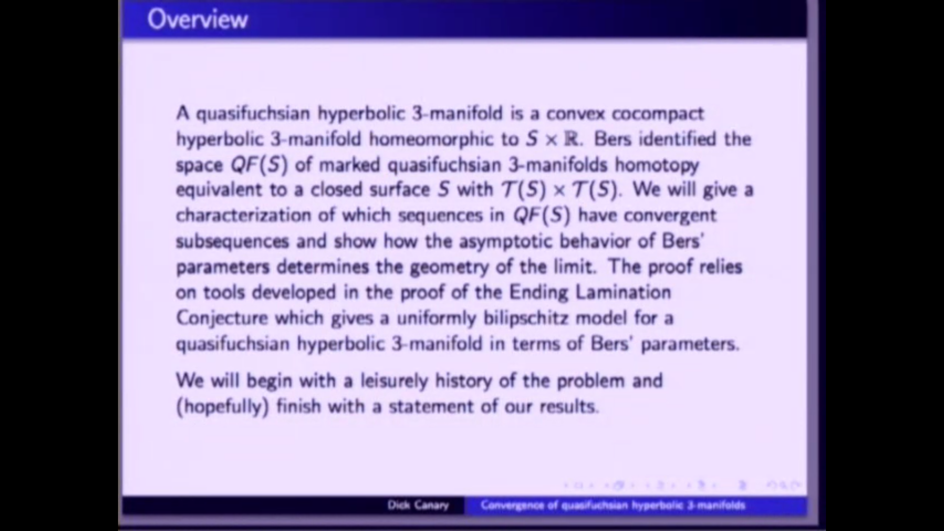 Convergence of quasifuchsian hyperbolic 3-manifolds Thumbnail