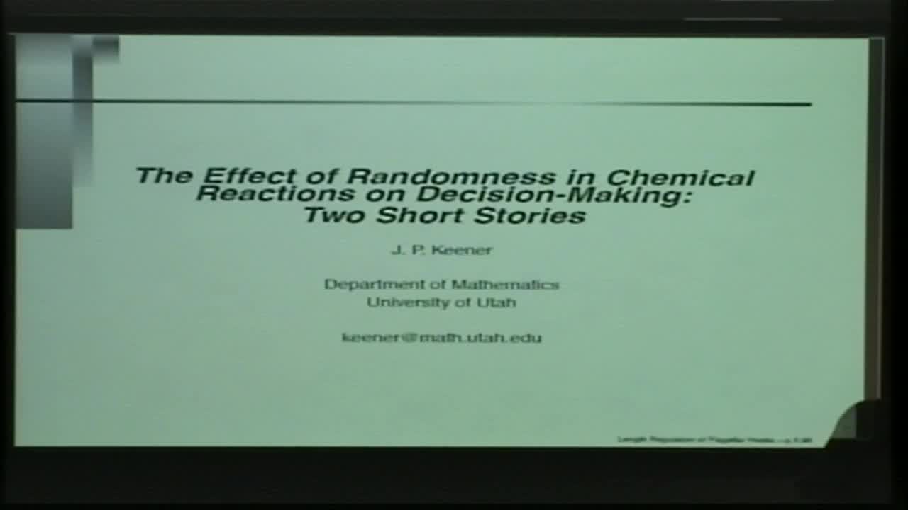 The effect of randomness in chemical reactions on decision-making: Two short stories Thumbnail