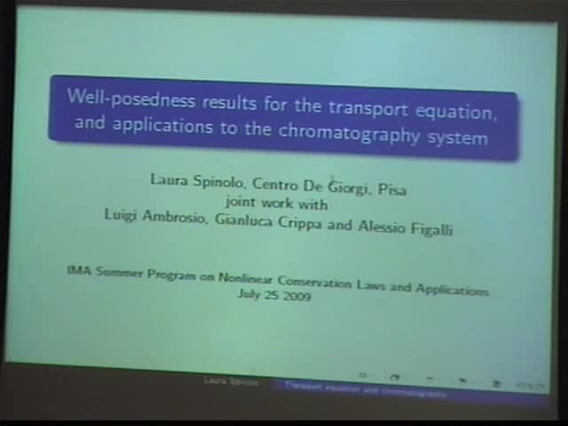 Well-posedness results for the transport equation, and
applications to the chromatography system Thumbnail