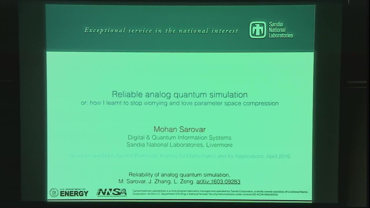 Reliable analog quantum simulation, or: how I learned to stop worrying and love parameter space compression Thumbnail