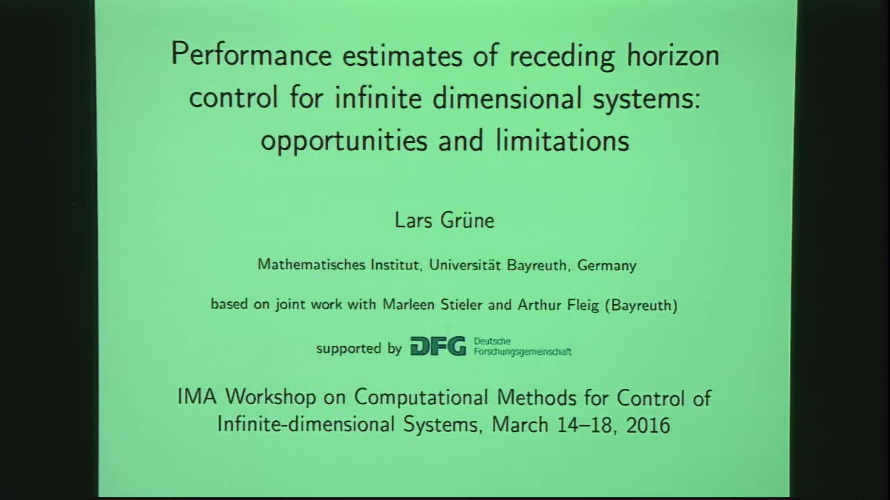 Performance estimates of receding horizon control for infinite dimensional systems: opportunities and limitations Thumbnail