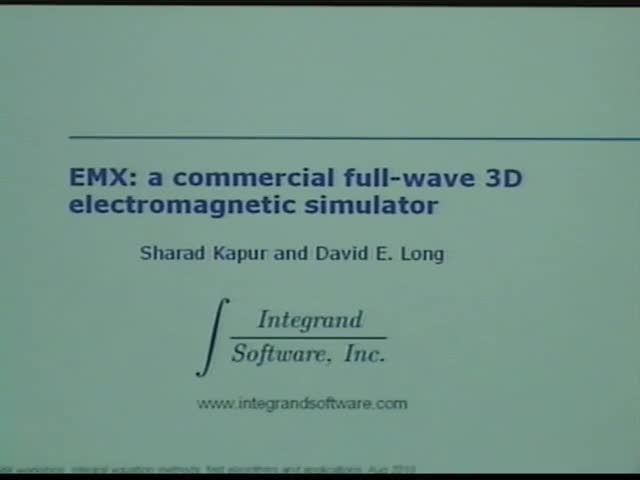 EMX: a commercial full-wave 3D Electromagnetic simulator  Thumbnail