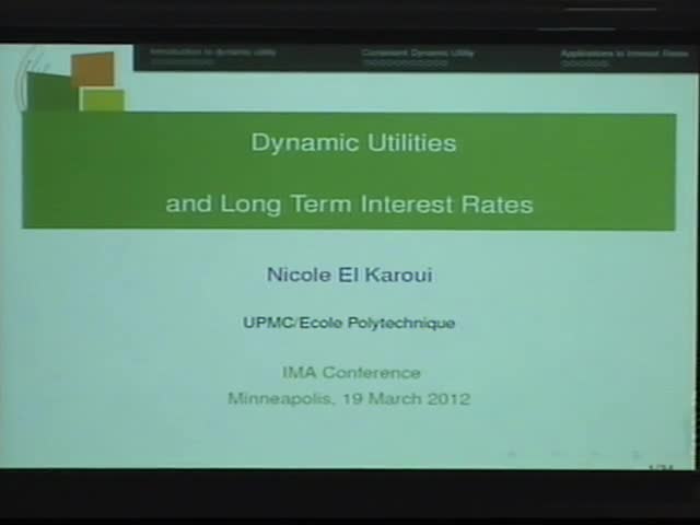 Dynamic Utilities and Long Term Interest Rates Thumbnail