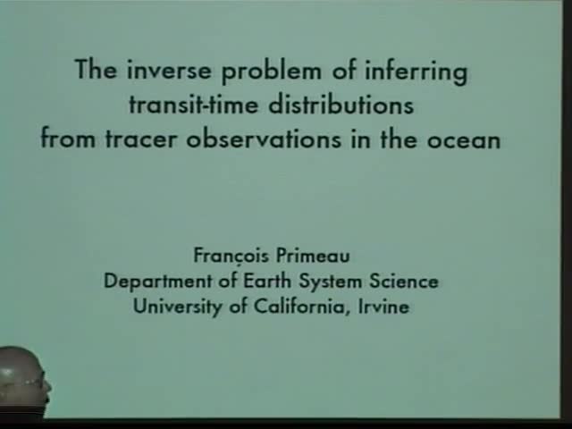 The inverse problem of inferring transit-time distributions
from tracer observations in the ocean Thumbnail