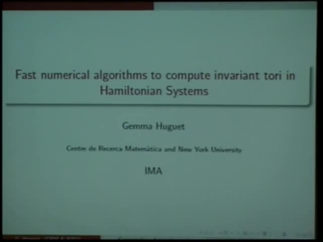 Lecture 3 - Numerical implementation of computations of invariant tori in Hamiltonian systems Thumbnail