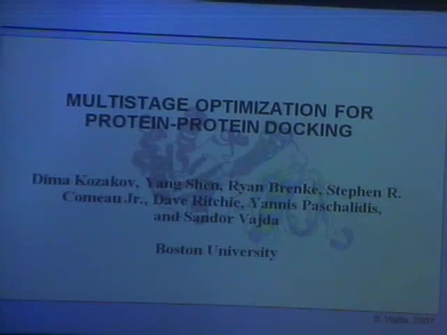 Multistage Optimization for Protein-protein Docking Thumbnail