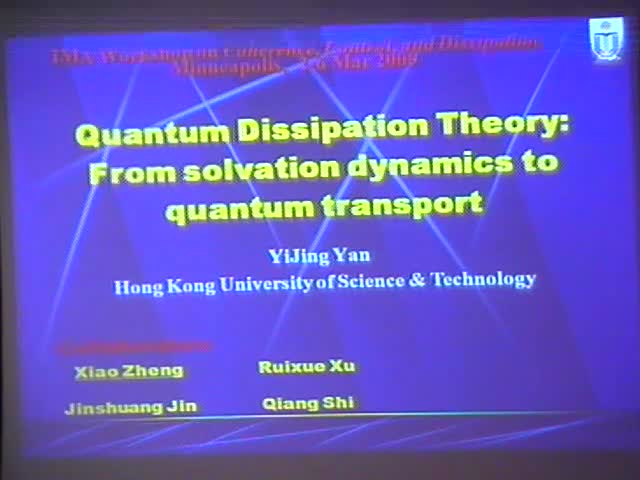 Quantum dissipation theory: From solvation dynamics to quantum transport Thumbnail