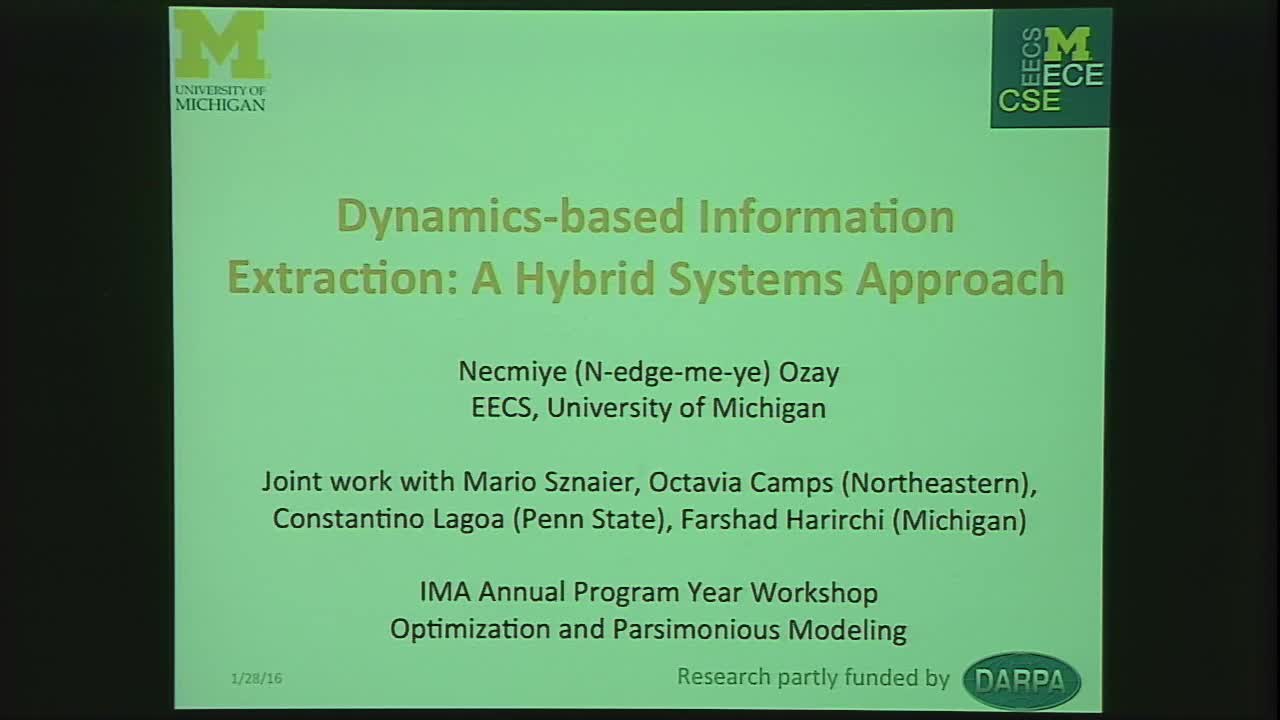 Dynamics-based Information Extraction: A Hybrid Systems Approach Thumbnail