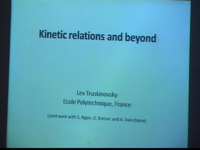 Kinetic relations and beyond  Thumbnail