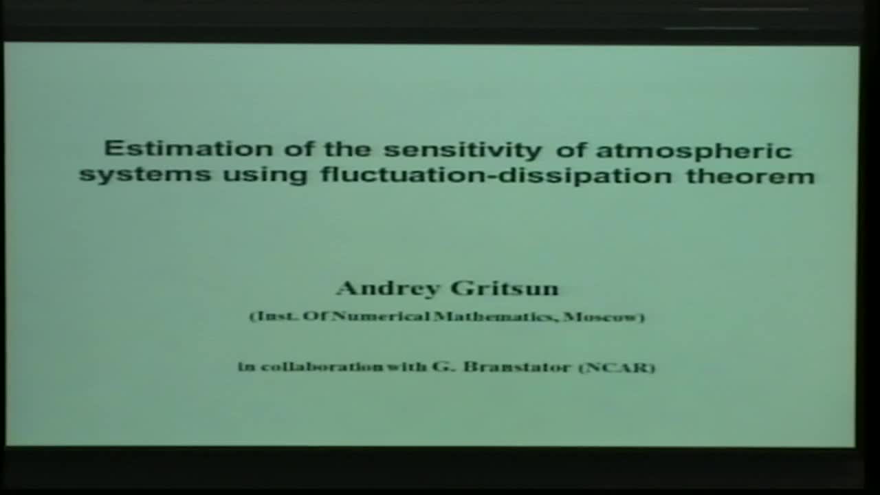 Estimation of the Sensitivity of Atmospheric and Climate Models using Fluctuation-Dissipation Theorem Thumbnail