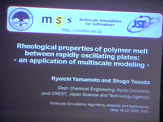 Rheological properties of polymer melt between rapidly
oscillating plates: an application of multiscale modeling Thumbnail