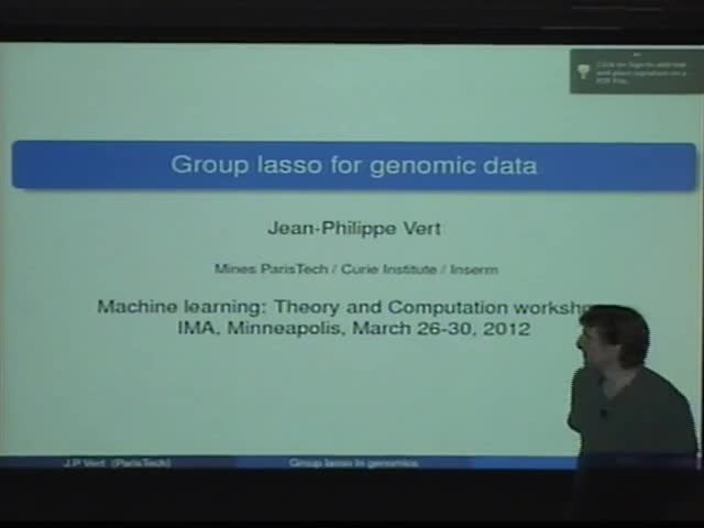 Group lasso for genomic data Thumbnail