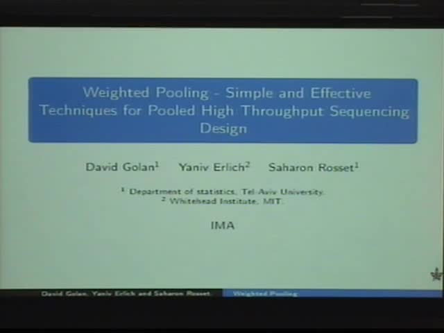 Weighted Pooling - Simple and Effective Techniques for Pooled High Throughput Sequencing Design Thumbnail