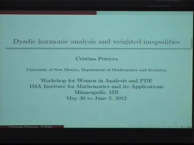 Dyadic harmonic analysis and weighted inequalities Thumbnail