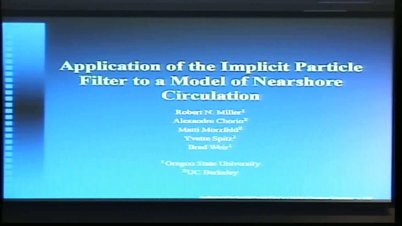 Application of the Implicit Particle Filter to a Model of Nearshore Circulation Thumbnail