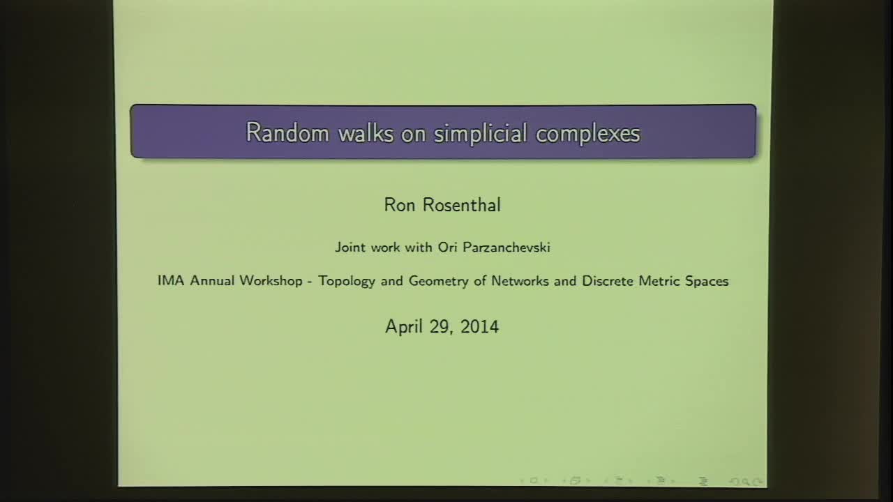 Random Walks on Simplicial Complexes Thumbnail