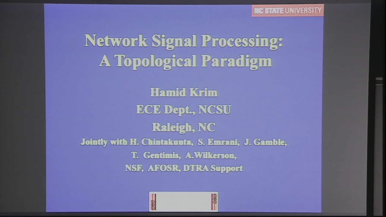 Network Signal Processing: A Topological Paradigm Thumbnail