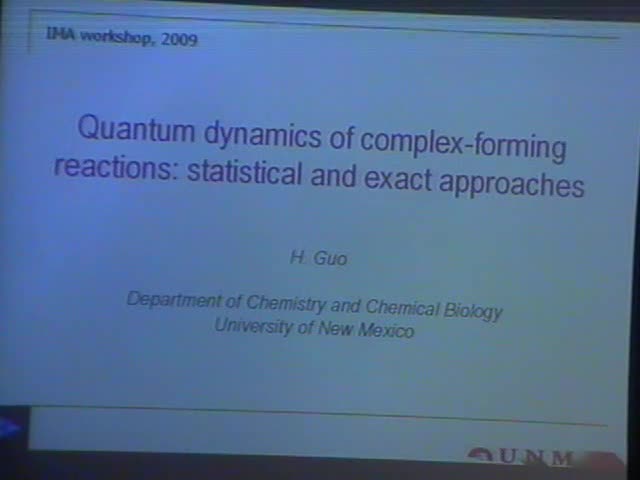 Quantum dynamics of complex-forming reactions Thumbnail