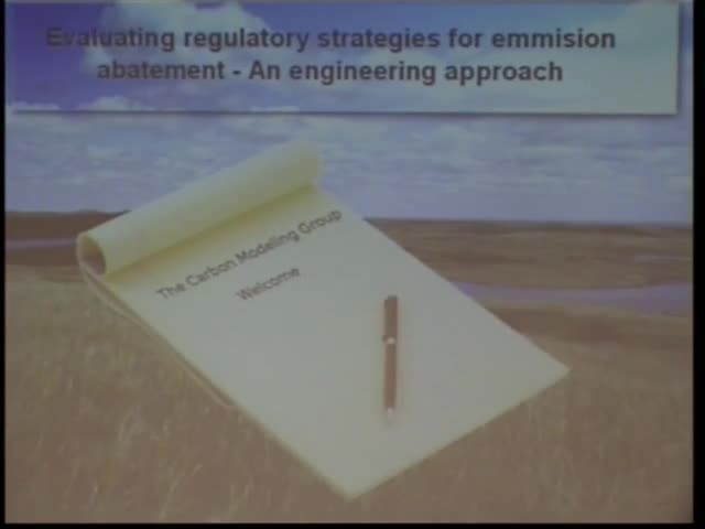 Evaluating regulatory strategies for emmision abatement - An engineering approach  Thumbnail