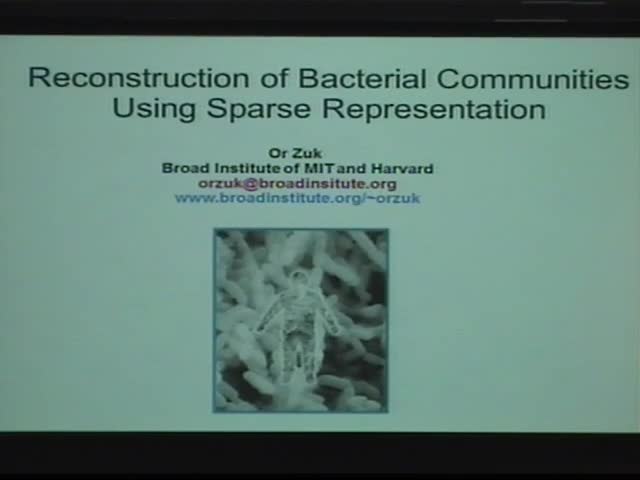 Reconstruction of bacterial communities using sparse representation Thumbnail