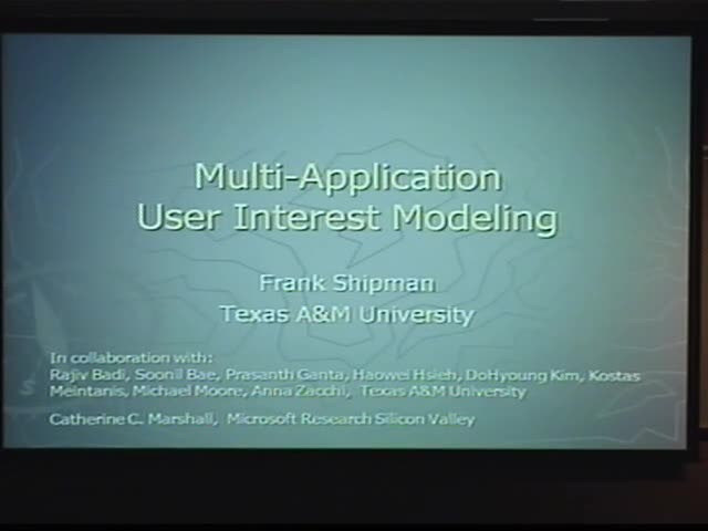 Multi-Application User Interest Modeling  Thumbnail