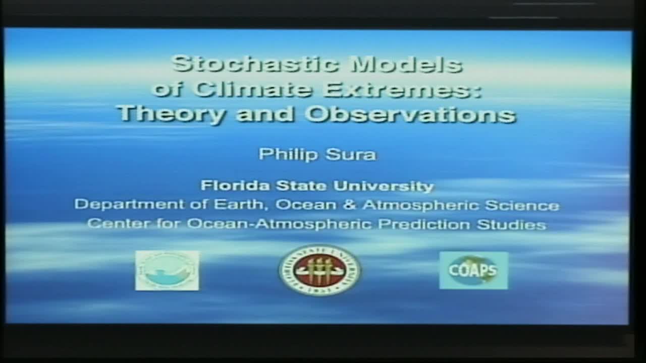 Stochastic Models of Climate Extremes: Theory and Observations Thumbnail