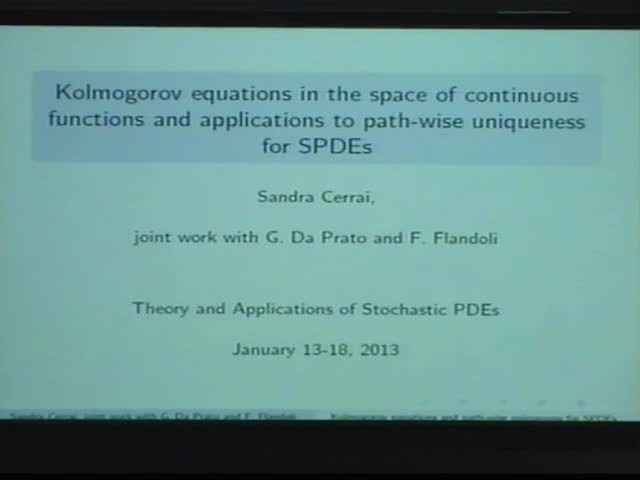 Kolmogorov equations in the space of continuous functions and applications to path-wise uniqueness for SPDEs Thumbnail