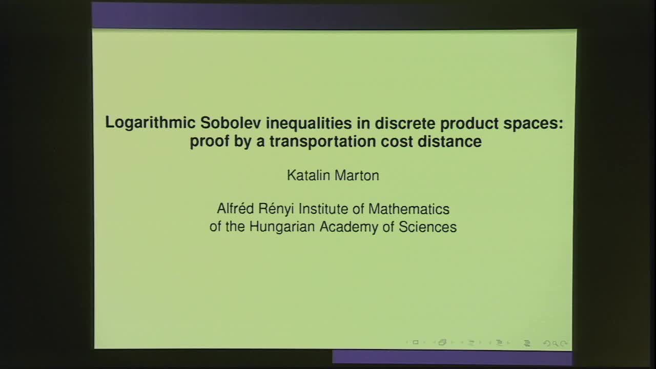 Logarithmic Sobolev Inequalities in Discrete Product Spaces: A Proof by a Transportation Cost Distance Thumbnail