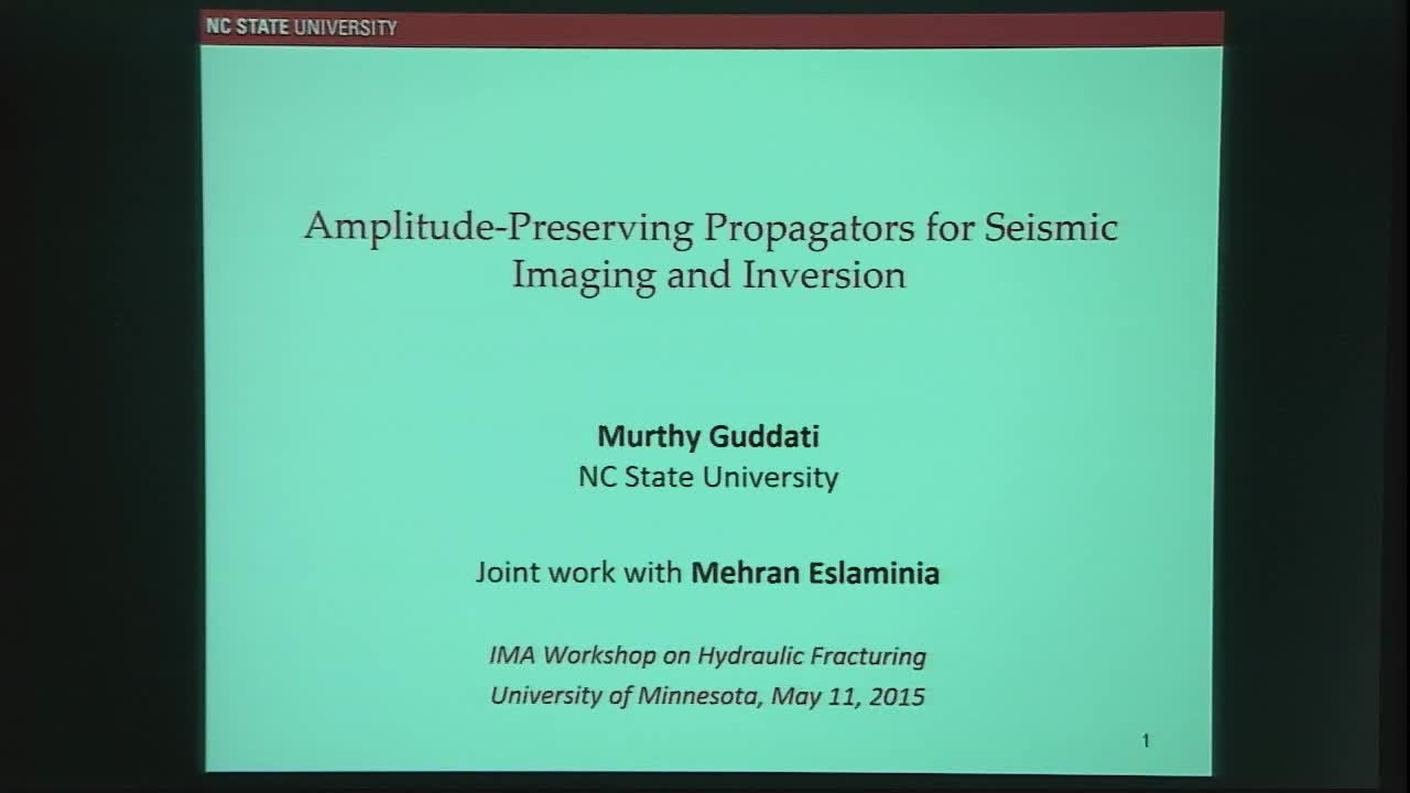 Amplitude Preserving Propagators for Seismic Imaging and Inversion Thumbnail