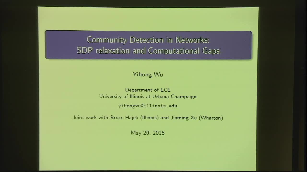 Community Detection in Networks: SDP relaxations and Computational Gaps Thumbnail