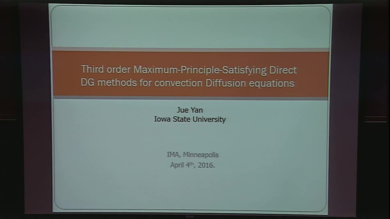 Maximum Principle Satisfying High Order Direct Discontinuous Galerkin Method for Convection Diffusion Problems Thumbnail