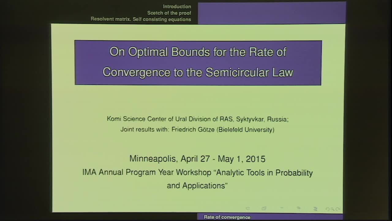 On Optimal Bounds for the Rate of Convergence to the Semicircular Law Thumbnail