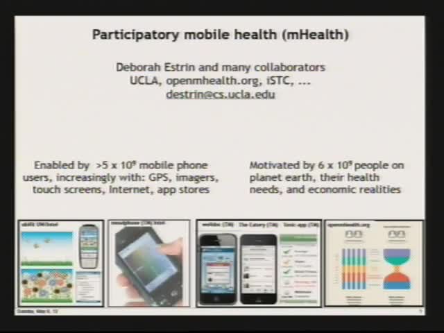 Participatory mobile health (mHealth): Innovative approaches to data collection and analysis Thumbnail