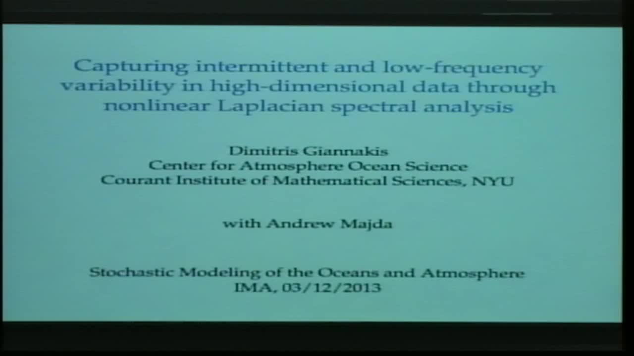 Capturing Intermittent and Low-frequency Variability in High-dimensional Data Through Nonlinear Laplacian Spectral Analysis Thumbnail