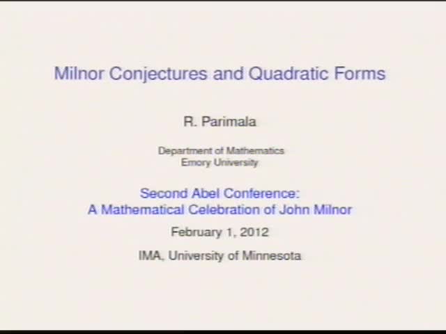 The Milnor Conjectures and Quadratic Forms Thumbnail