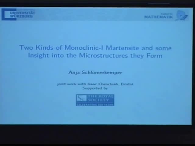 (Theme 1) Two Kinds of Monoclinic-I Martensite and some Insight into the Microstructures they Form Thumbnail