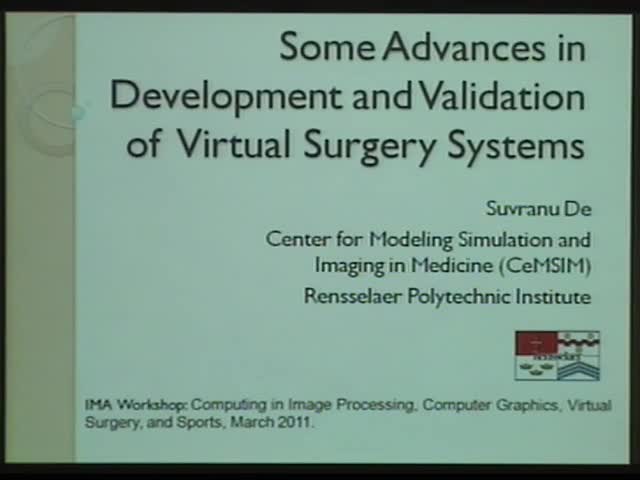 Some advances in development and validation  of virtual surgery systems Thumbnail