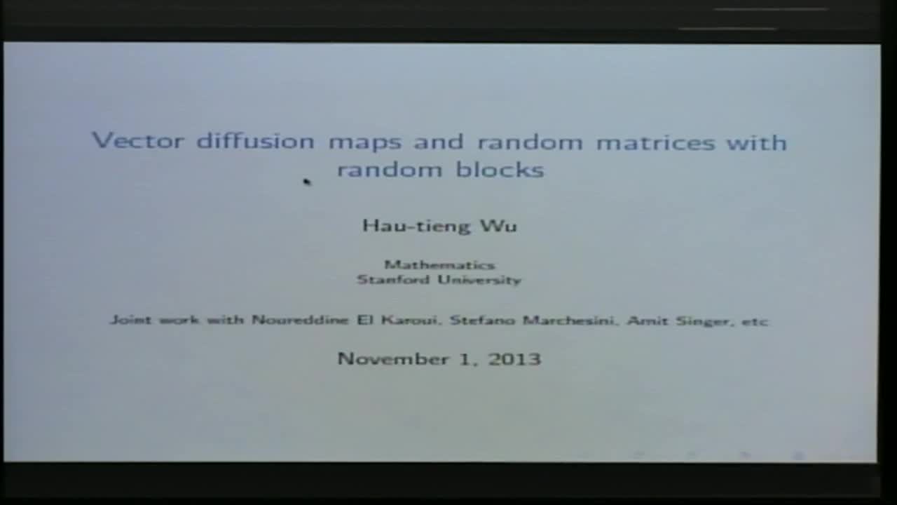 Vector Diffusion Maps and Random Matrices with Random Blocks Thumbnail