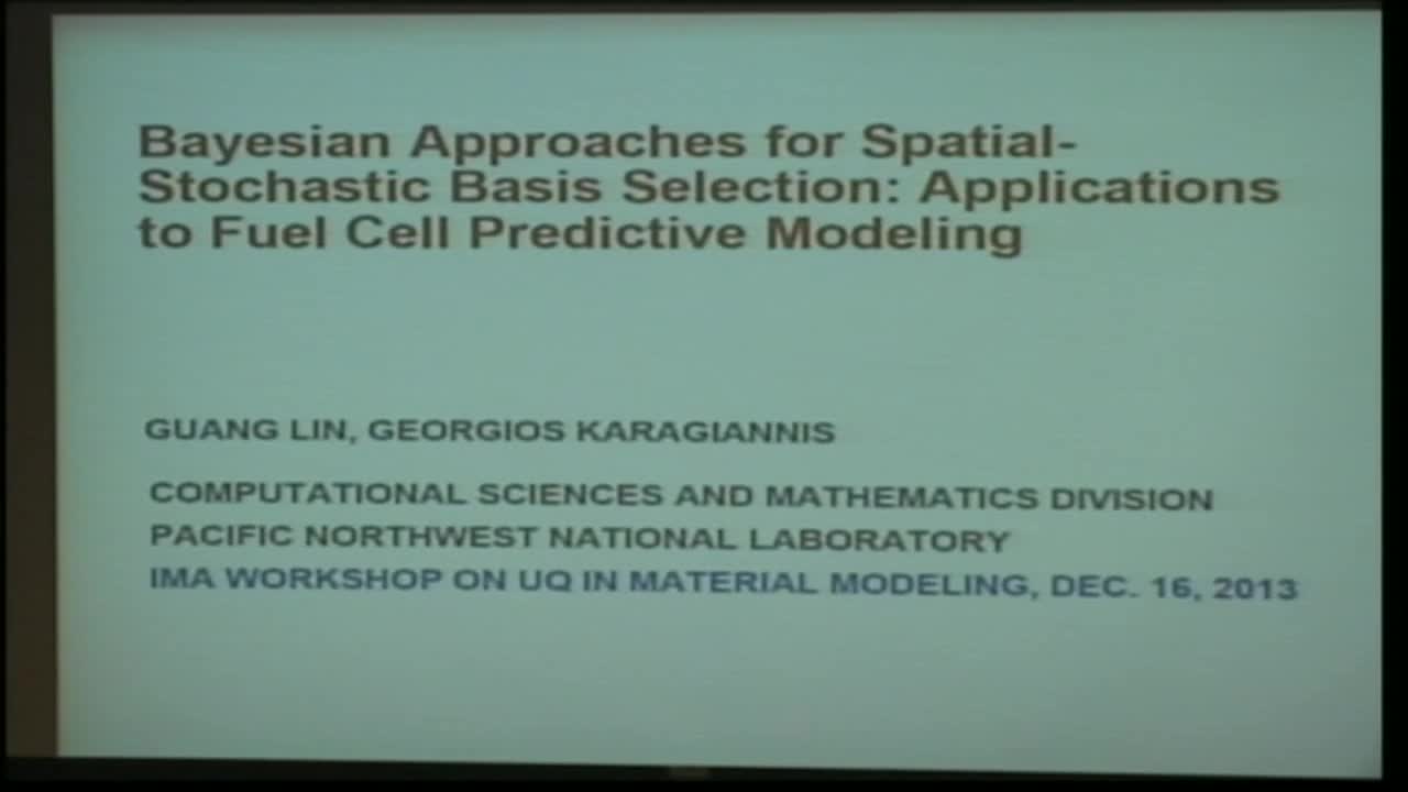 Bayesian Approaches for Spatial-Stochastic Basis Selection: Applications to Fuel Cell Predictive Modeling Thumbnail